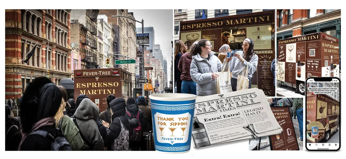 Espresso Martini cart, New York street activation