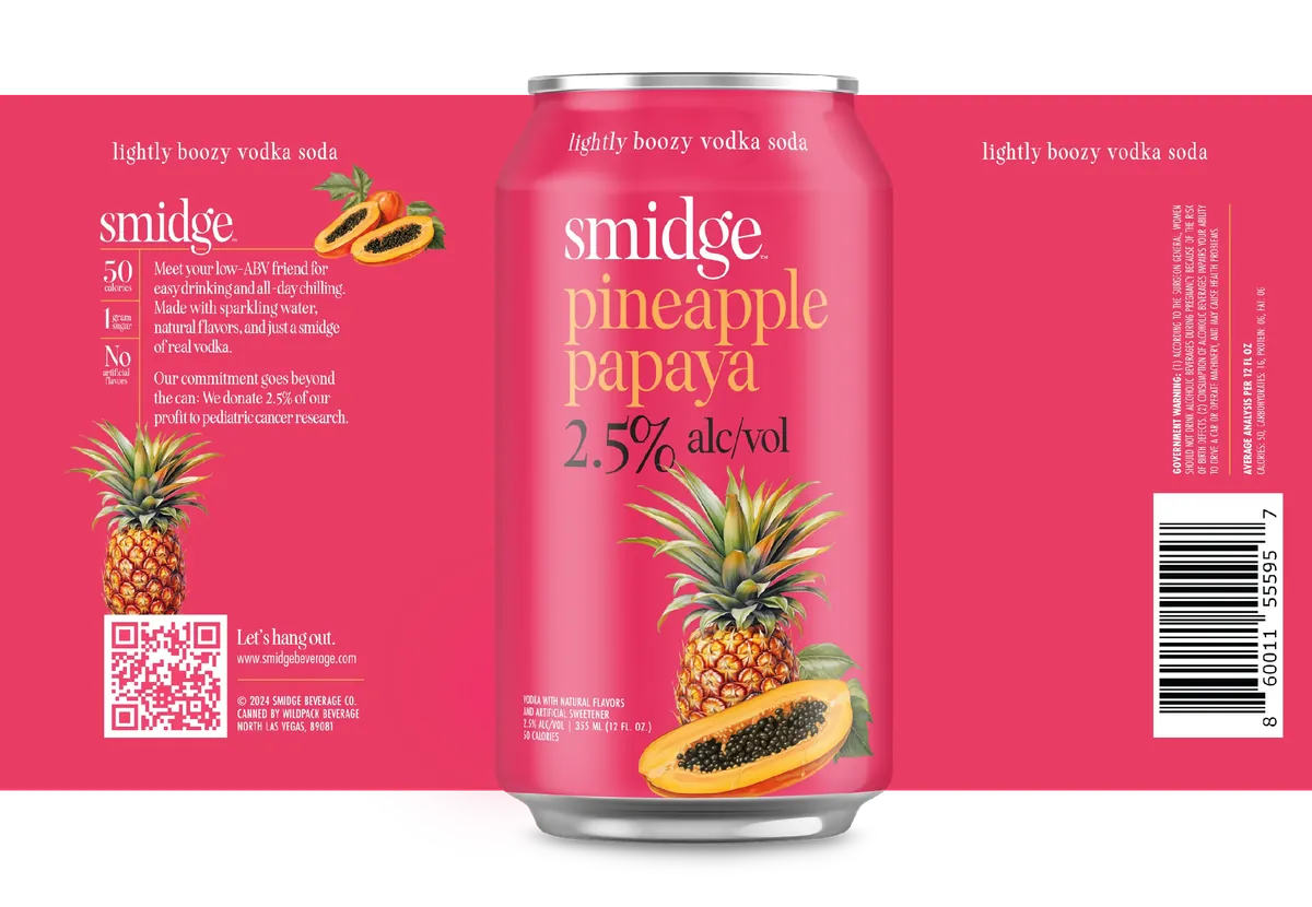 Pineapple Papaya can and label flat